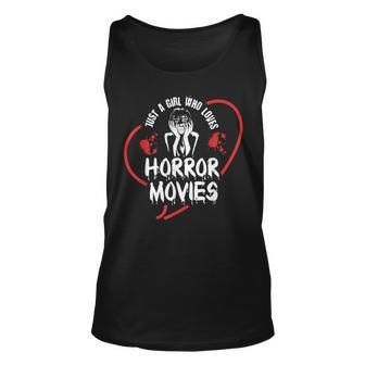 Just A Girl Who Loves Horror Movies Movies Tank Top | Mazezy