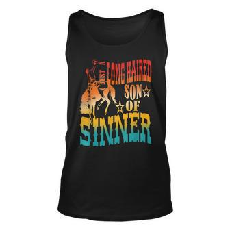 Just A Long Haired Son Of Sinner Apparel Tank Top - Seseable