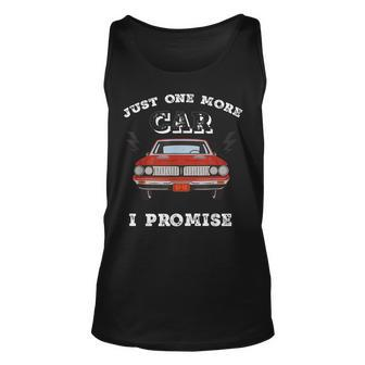 Just One More Car I Promise Vintage Car Lovers Gift Unisex Tank Top - Thegiftio UK