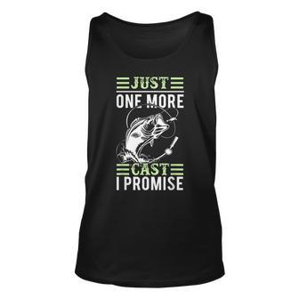 Just One More Cast I Promise - Funny Fishing Lover Unisex Tank Top - Thegiftio UK