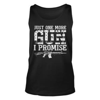 Just One More Gun I Promise Flag Distressed Gift Gift For Women Unisex Tank Top - Thegiftio UK