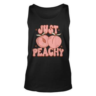 Just Peachy Retro 70S Georgia Peaches Summer Fruit Unisex Tank Top | Mazezy CA