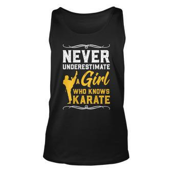 Karate Never Underestimate A Girl Karate Karate Tank Top | Mazezy