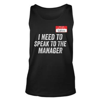 Karen Costume Halloween Can I Speak To The Manager Tank Top - Monsterry