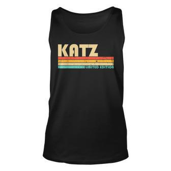 Katz Surname Retro Vintage 80S 90S Birthday Reunion 90S Vintage Tank Top | Mazezy