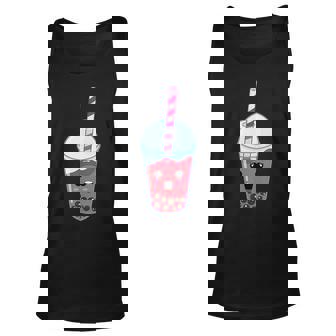 Kawaii Boba Milk Tea Cute Watermelon Bubble Tea Lover Tank Top | Mazezy