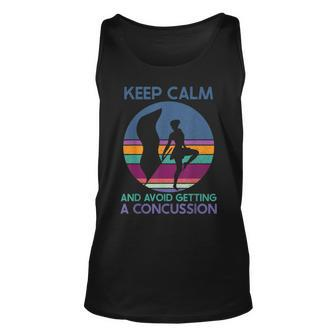 Keep Calm And Avoid Getting A Concussion Retro Color Guard Tank Top | Mazezy