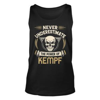 Kempf Name Gift Never Underestimate The Power Of Kempf V2 Unisex Tank Top - Seseable
