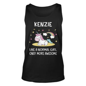 Kenzie Name Gift Kenzie Unicorn Like Normal Girlly More Awesome Unisex Tank Top - Seseable