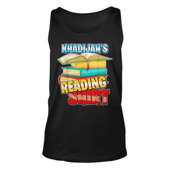 Khadijahs Reading Personalized Book Reading Reading Tank Top | Mazezy