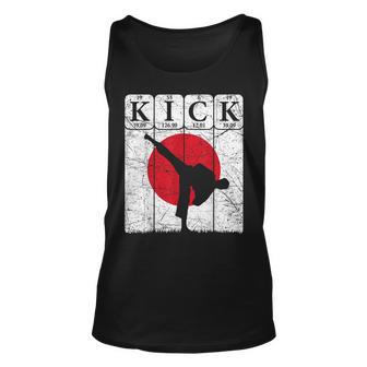 Kick Periodic Table Elements Martial Arts Japanese Flag Unisex Tank Top - Thegiftio UK