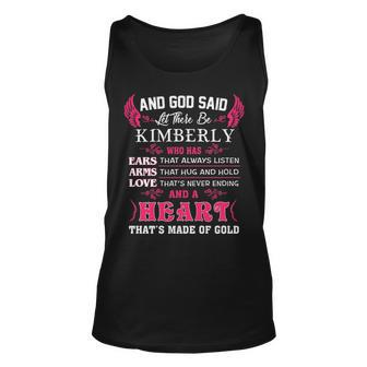 Kimberly Name Gift And God Said Let There Be Kimberly V2 Unisex Tank Top - Seseable