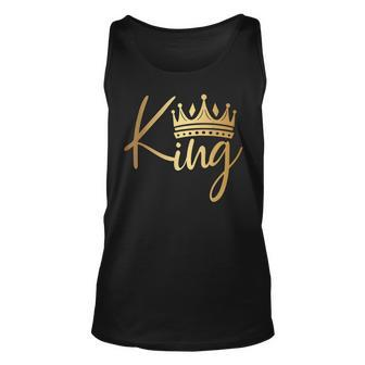 King Crown Gold Unisex Tank Top - Monsterry
