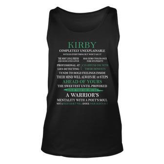 Kirby Name Gift Kirby Completely Unexplainable Unisex Tank Top - Seseable
