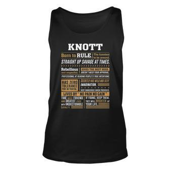 Knott Name Gift Knott Born To Rule Unisex Tank Top - Seseable