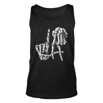 La Hands Skeleton Original Los Angeles Hand Sign Halloween Tank Top - Seseable