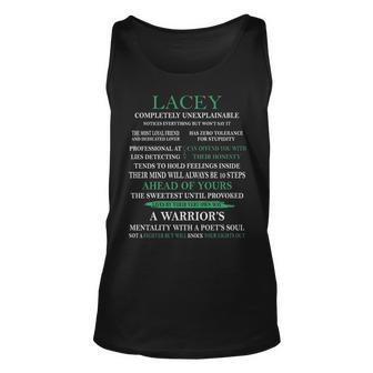 Lacey Name Gift Lacey Completely Unexplainable Unisex Tank Top - Seseable