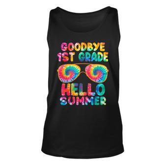 Last Day Of School Goodbye 1St Grade Hello Summer Tie Dye Unisex Tank Top | Mazezy