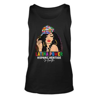 Latina Power Hispanic Heritage Month Country Flags Tank Top - Seseable