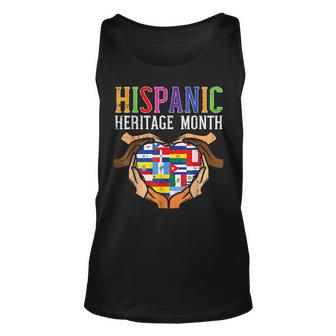 Latino Countries Flag Heart Hispanic Heritage Month Tank Top - Seseable