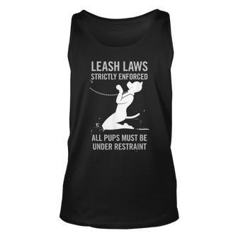 Leash Laws Strictly Enforce Pup Play Lgbt Pride Unisex Tank Top | Mazezy