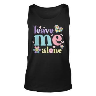 Leave Me Alone Hearts And Happy Faces – Funny Introvert Unisex Tank Top - Thegiftio UK