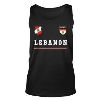 Lebanon SportSoccer Jersey Flag Football Beirut Unisex Tank Top | Mazezy DE