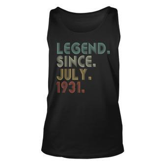Legend Since July 1931 90Th Birthday 90 Years Old Men 90Th Birthday Tank Top | Mazezy