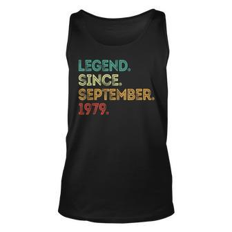 Legend Since September 1979 44Th Birthday 44 Years Old Tank Top - Monsterry DE