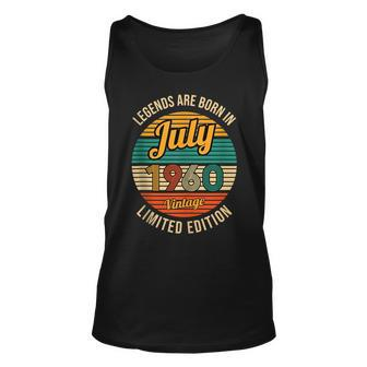 Legends Are Born In July 1960 61Th Birthday Unisex Tank Top | Mazezy