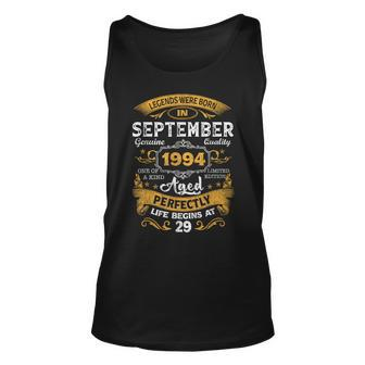 Legends Born In September 1994 Decoration 29 Years Old Tank Top - Seseable