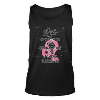 Leo Zodiac Sign July August Birthday Facts Features Traits Unisex Tank Top | Mazezy DE