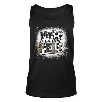 Leopard My Heart Is On That Field Soccer Love Game Day Vibes Tank Top | Mazezy