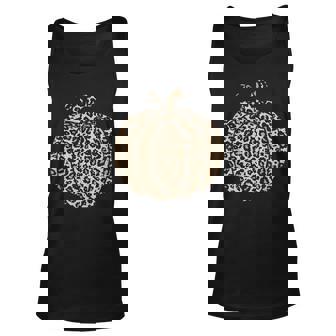 Leopard Print Pumpkin Halloween Fall Autumn Pumpkin Tank Top | Mazezy