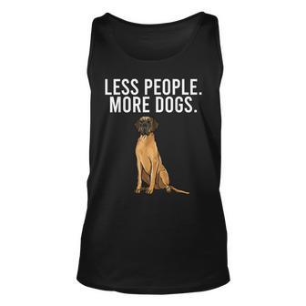 Less People More Dogs Brown Great Dane Funny Introvert Unisex Tank Top - Thegiftio UK