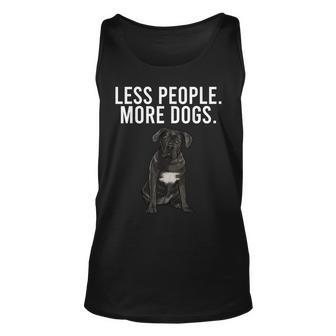 Less People More Dogs Cane Corso Funny Introvert Unisex Tank Top - Thegiftio UK