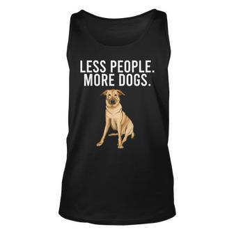 Less People More Dogs Chinook Funny Introvert Unisex Tank Top - Thegiftio UK