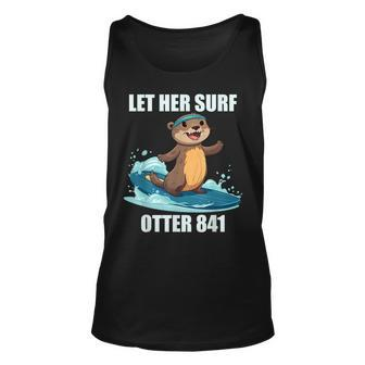 Let Her Surf Otter 841 Unisex Tank Top | Mazezy