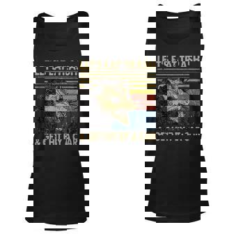 Lets Eat Trash And Get Hit By A Car Vintage Opossum Unisex Tank Top | Mazezy