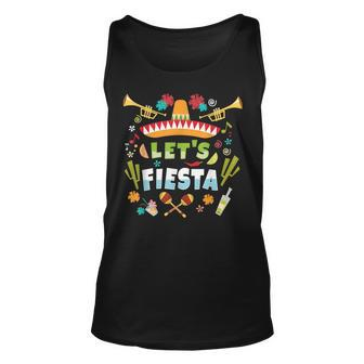 Lets Fiesta Cinco De Mayo Mexican Party Matching Cute Unisex Tank Top | Mazezy