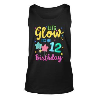 Let's Glow It's My 12Th Birthday Celebration Birthday Party Tank Top - Seseable