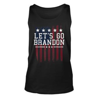 Lets Go Brandon Conservative Anti Liberal Us Flag Unisex Tank Top | Mazezy