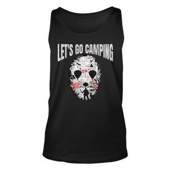 Let's Go Camping Serial Killer Horror Camp Halloween Halloween Tank Top | Mazezy