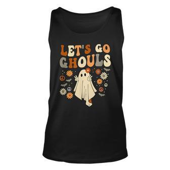 Lets Go Ghouls Vintage Halloween Halloween Funny Gifts Unisex Tank Top | Mazezy