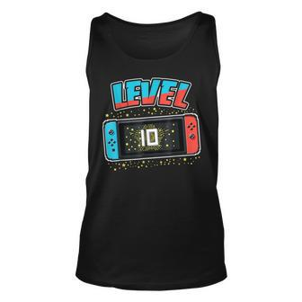 Level 10 Birthday Boy 10 Years Old Video Games Gift Unisex Tank Top | Mazezy