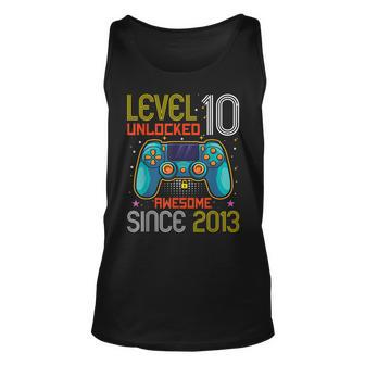 Level 10 Unlocked 10Th Birthday Boy Gaming 10 Year Old Gamer Unisex Tank Top - Thegiftio UK
