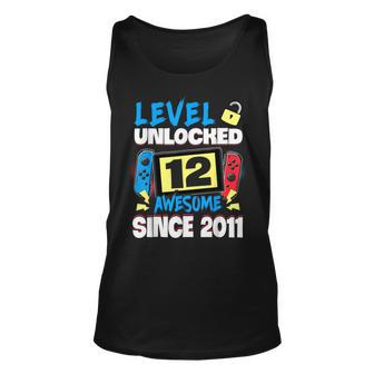 Level 12 Unlocked Awesome 2011 Video Game 12Th Birthday Boy Tank Top - Monsterry UK