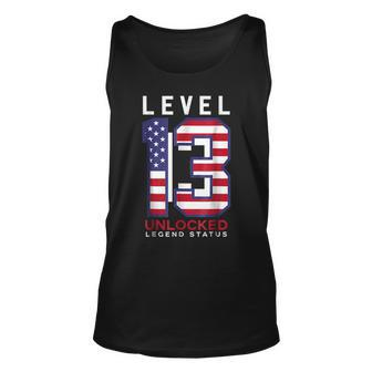 Level 13 Unlocked 13 Year Old Video Gamer & Gaming Unisex Tank Top | Mazezy