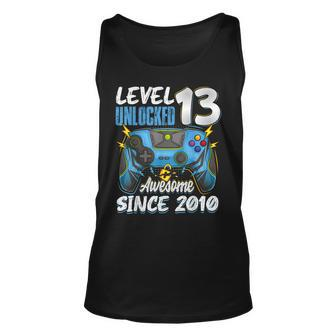 Level 13 Unlocked Awesome 2010 13Th Birthday Boy Video Games Unisex Tank Top - Seseable