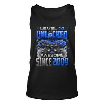 Level 14 Unlocked Awesome Since 2009 14Th Birthday Gaming Birthday Tank Top | Mazezy